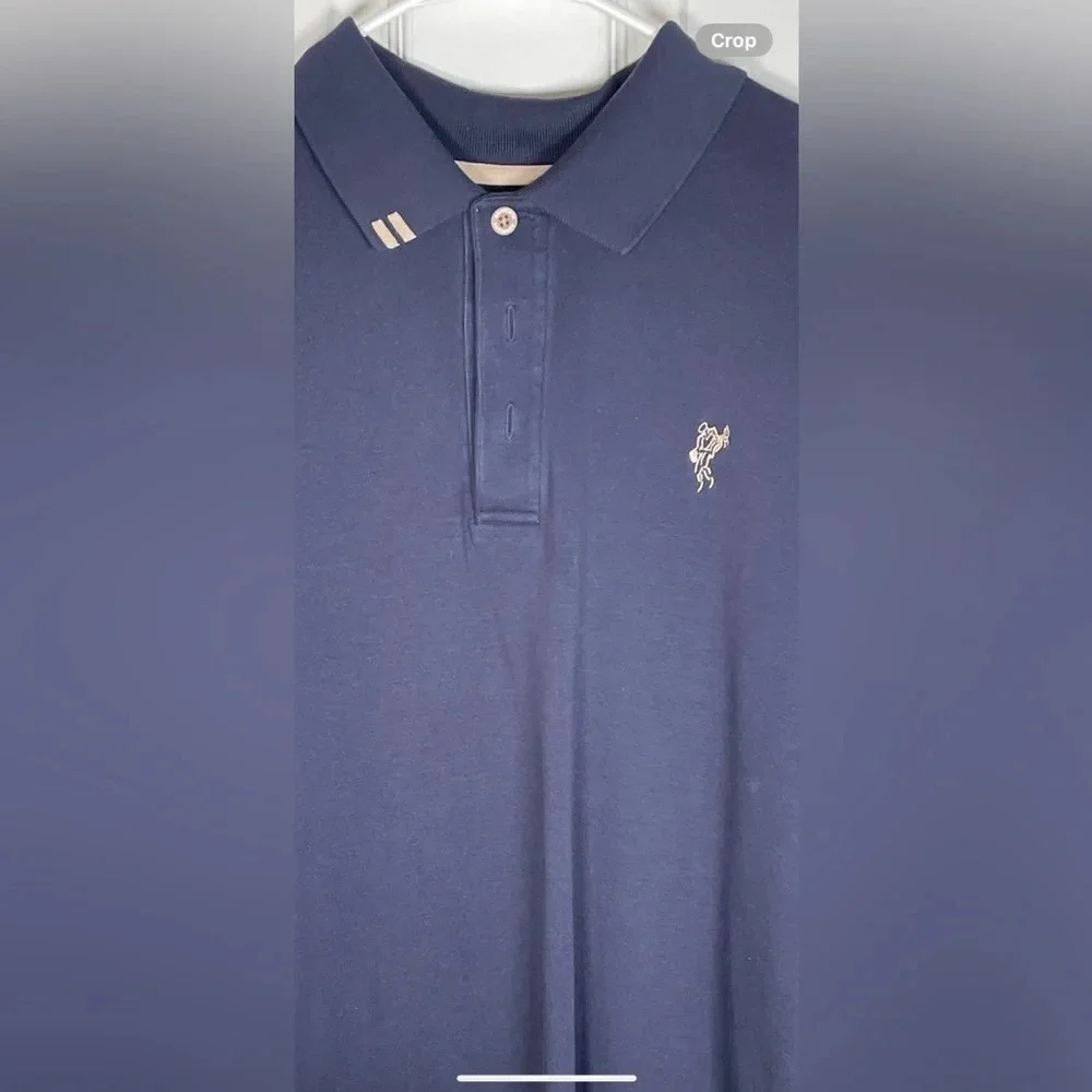 Ashworth EZ-TECH Mens Size XXL Navy Blue‎ Long Sleeve Polo